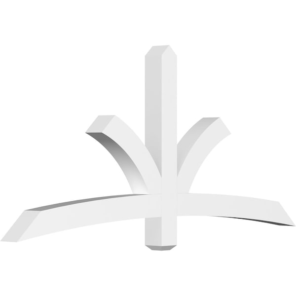 Ekena Millwork Davenport Architectural Grade PVC Gable Bracket, 72"W x 33"H x 4"D x 4"F, 11/12 Pitch GBP072X33X0404DAV00 - main